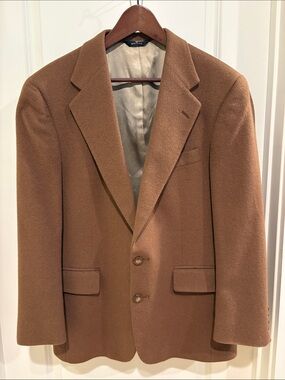Polo University Club Ralph Lauren Camel Hair Brown Union Suit Jacket Coat